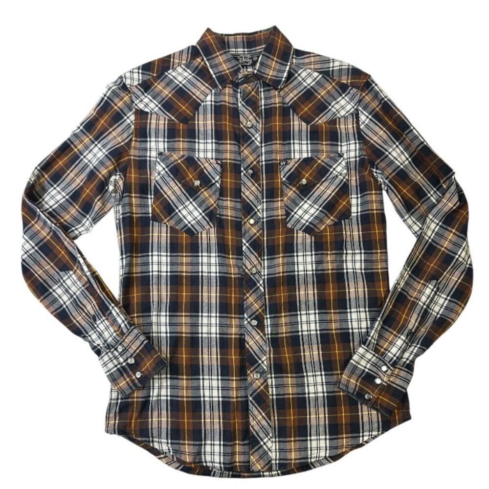 Salt Valley Western Shirt XS Womens Green Plaid Pearl Snap Rodeo Cowgirl Farmer